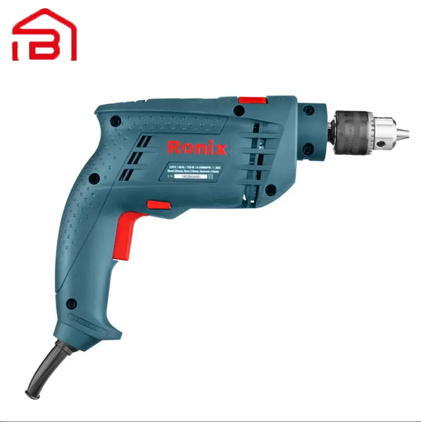 دریل 10 میلی متری چکشی سه نظام آچاری 750وات رونیکس مدل 2120