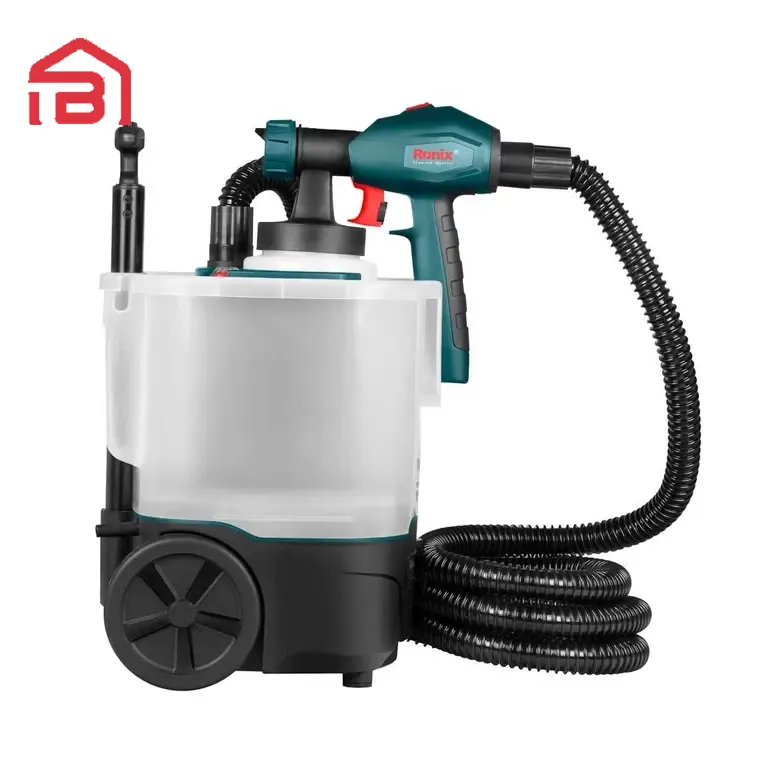 پیستوله برقی به همراه چرخ دستی 750 وات HVLP رونیکس مدل 1375T
