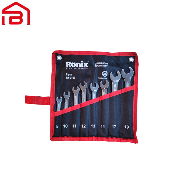 آچار 8 عددی یک سر صاف و یک سر رینگ رونیکس RH2157